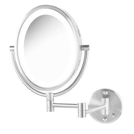 Rickis Rugs 8 in. x 10 in. Oval, 5X, 1X Lighted Wall Mount , Chrome RI2547260